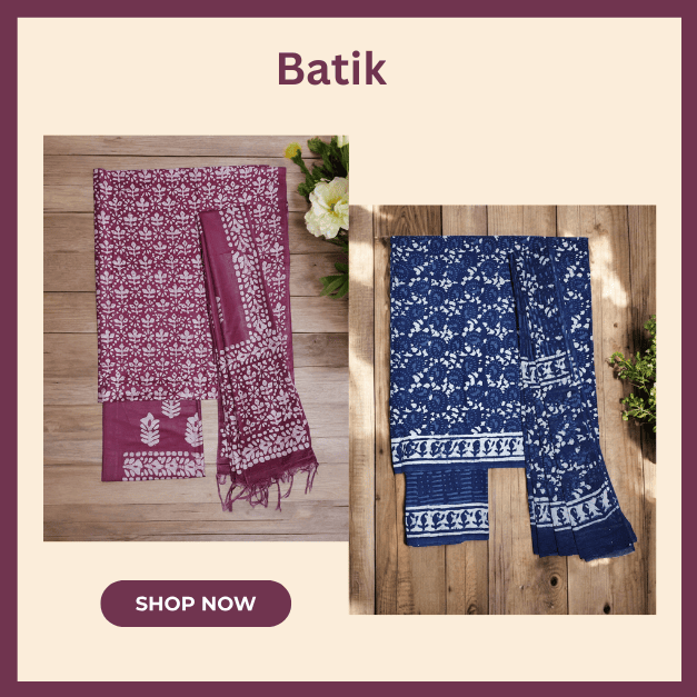 Batik Unstitched Salwar Suit Set with Dupatta for women