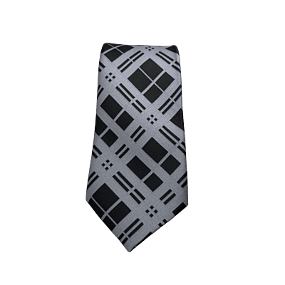 Black & Grey Checks Necktie