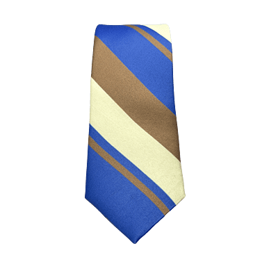 Blue & Cream Striped Necktie Blue & Cream Striped Necktie