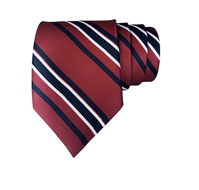 Burgundy & Navy Blue Striped Necktie Burgundy & Navy Blue Striped Necktie
