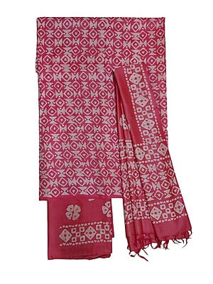 Cotton Batik Printed Womens Salwar Material (Unstitched)