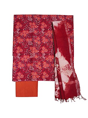 Madhubani Unstitched Salwar Suit Dress Material with Dupatta Madhubani Unstitched Salwar Suit Dress Material with Dupatta