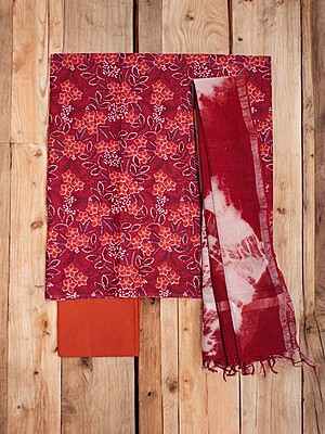Madhubani Unstitched Salwar Suit Dress Material with Dupatta Madhubani Unstitched Salwar Suit Dress Material with Dupatta