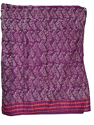 Wine Hand Block Print Pure Cotton Saree with Running Blouse Wine Hand Block Print Pure Cotton Saree with Running Blouse