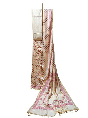 Lal Paar Durga Puja Bengali Katan Silk Saree for Women Lal Paar Durga Puja Bengali Katan Silk Saree for Women