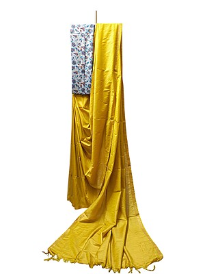 Wine Block Print Silk Saree with Running Blouse Wine Block Print Silk Saree with Running Blouse