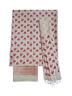 Pink & Orange Unstitched Batik Print Cotton Salwar Suit Dress Material with Dupatta Pink & Orange Unstitched Batik Print Cotton Salwar Suit Dress Material with Dupatta