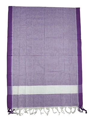 Lavender Handloom South Cotton Unstitched Salwar Suit Set with Dupatta for Women