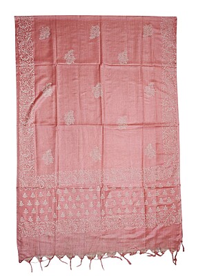 Peach Block Print Unstitched Silk Salwar Suit Dress Material with Dupatta Peach Block Print Unstitched Silk Salwar Suit Dress Material with Dupatta