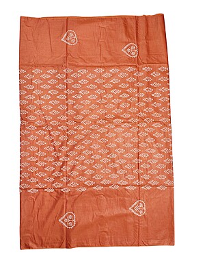 Orange Unstitched Block Print Silk Salwar Suit Dress Material with Dupatta Orange Unstitched Block Print Silk Salwar Suit Dress Material with Dupatta