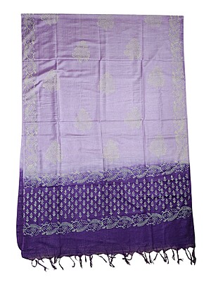 Lavender Unstitched Block Print Salwar Suit Dress Material with Dupatta Lavender Unstitched Block Print Salwar Suit Dress Material with Dupatta