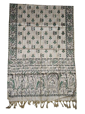 Yellow & Golden Madhubani Print Cotton Silk Dupatta for Women Yellow & Golden Madhubani Print Cotton Silk Dupatta for Women