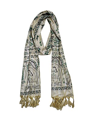 Yellow & Golden Madhubani Print Cotton Silk Dupatta for Women Yellow & Golden Madhubani Print Cotton Silk Dupatta for Women
