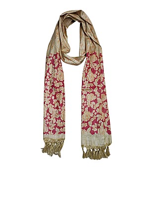 Orange & Red Kalamkari Cotton Silk Dupatta for Women Orange & Red Kalamkari Cotton Silk Dupatta for Women