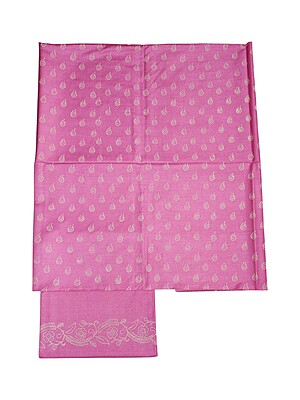 Pink Unstitched Batik Print Silk Salwar Suit Dress Material with Dupatta Pink Unstitched Batik Print Silk Salwar Suit Dress Material with Dupatta