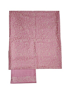 Light Plum Unstitched Block Print Silk Salwar Suit Dress Material with Dupatta Light Plum Unstitched Block Print Silk Salwar Suit Dress Material with Dupatta