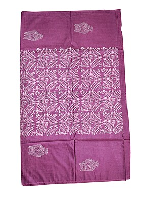 Magenta Unstitched Block Print Silk Salwar Suit Dress Material with Dupatta Magenta Unstitched Block Print Silk Salwar Suit Dress Material with Dupatta