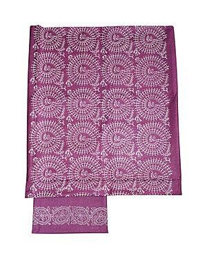 Magenta Unstitched Block Print Silk Salwar Suit Dress Material with Dupatta Magenta Unstitched Block Print Silk Salwar Suit Dress Material with Dupatta