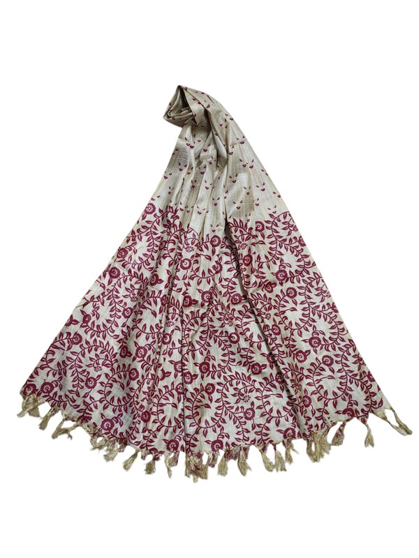 Green & Wine Kalamkari Print Cotton Silk Dupatta for Women Green & Wine Kalamkari Print Cotton Silk Dupatta for Women