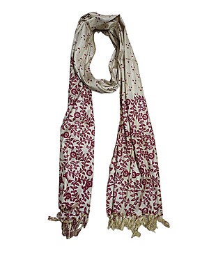 Green & Wine Kalamkari Print Cotton Silk Dupatta for Women Green & Wine Kalamkari Print Cotton Silk Dupatta for Women