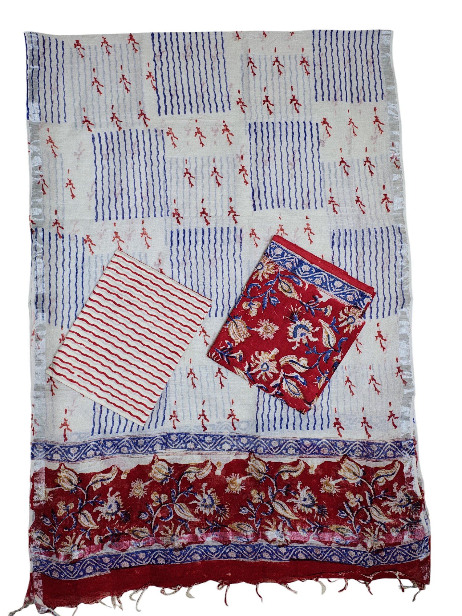 Maroon Sanganeri block Print Cotton Unstitched Salwar Suit Set with Linen Dupatta Maroon Sanganeri block Print Cotton Unstitched Salwar Suit Set with Linen Dupatta