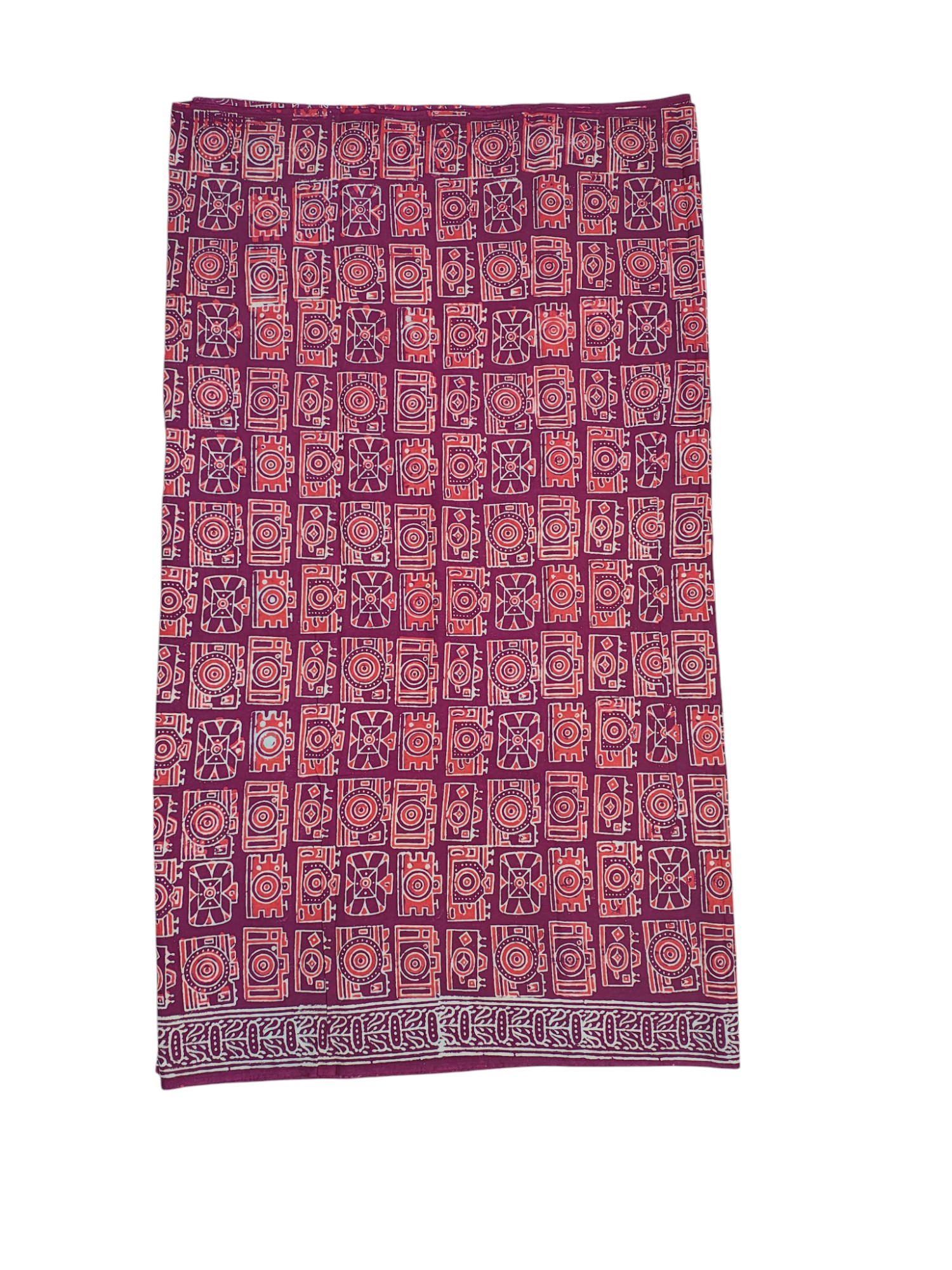 Wine Ajrakh Print Cotton Unstitched Suit Set with cotton Dupatta Wine Ajrakh Print Cotton Unstitched Suit Set with cotton Dupatta