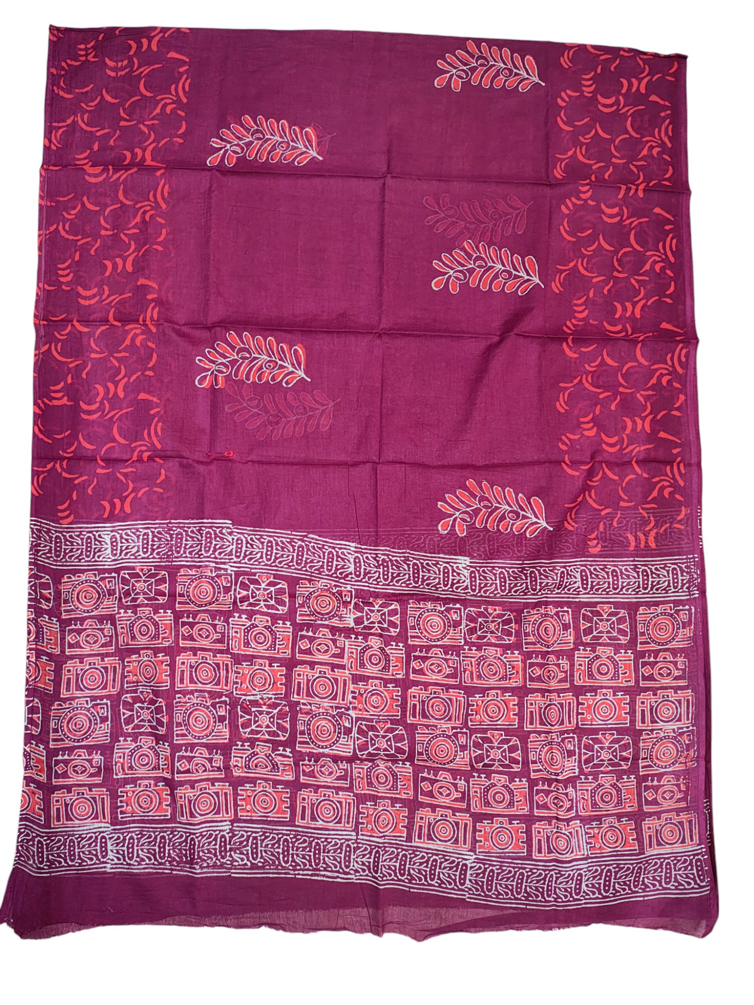 Wine Ajrakh Print Cotton Unstitched Suit Set with cotton Dupatta Wine Ajrakh Print Cotton Unstitched Suit Set with cotton Dupatta
