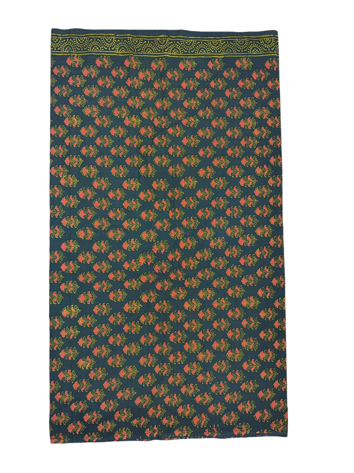 Green Ajrakh Print Cotton Unstitched Salwar Suit Set with Linen Dupatta Green Ajrakh Print Cotton Unstitched Salwar Suit Set with Linen Dupatta