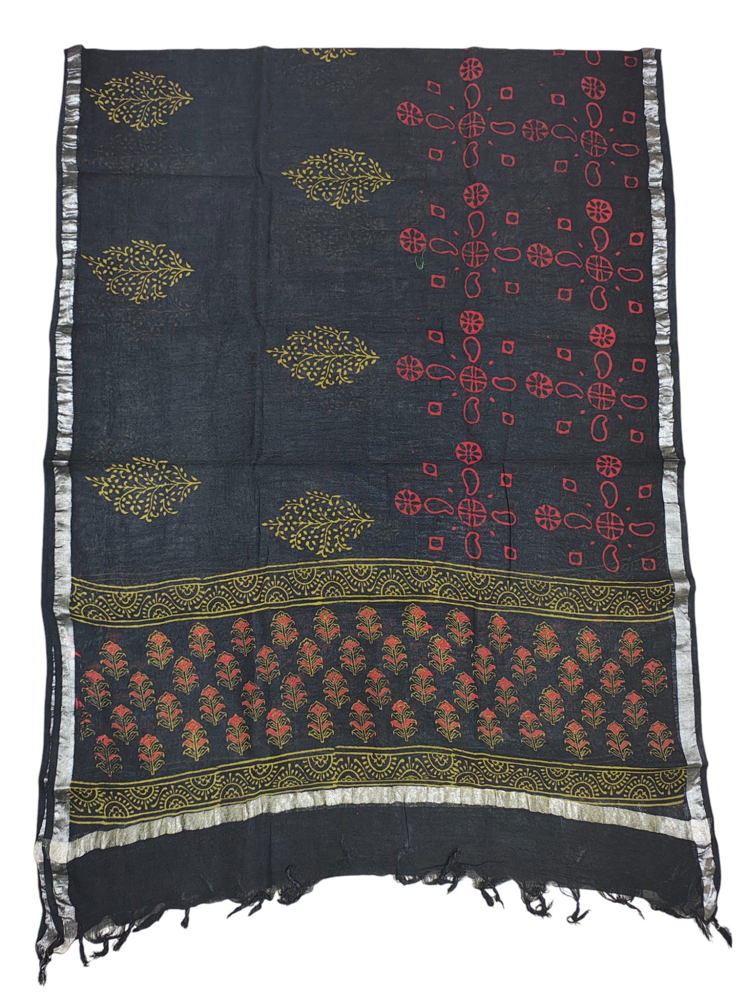 Green Ajrakh Print Cotton Unstitched Salwar Suit Set with Linen Dupatta Green Ajrakh Print Cotton Unstitched Salwar Suit Set with Linen Dupatta