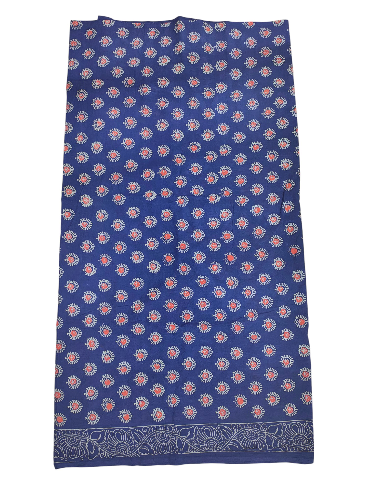 Indigo Ajrakh Print Cotton Unstitched Salwar Suit Set with Linen Dupatta Indigo Ajrakh Print Cotton Unstitched Salwar Suit Set with Linen Dupatta