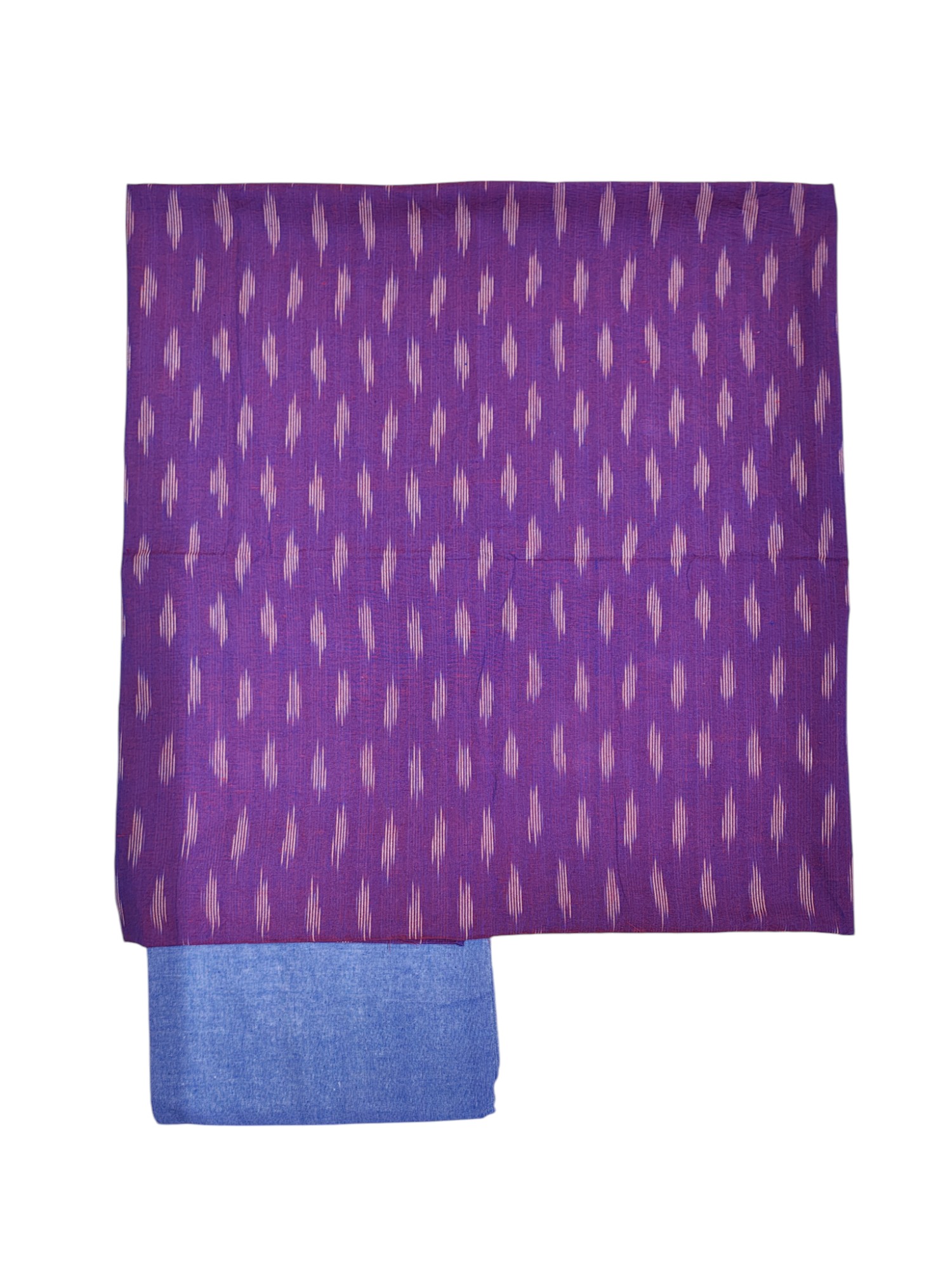 Purple Pure Cotton Ikkat Unstitched Salwar Suit Set with Dupatta Purple Pure Cotton Ikkat Unstitched Salwar Suit Set with Dupatta