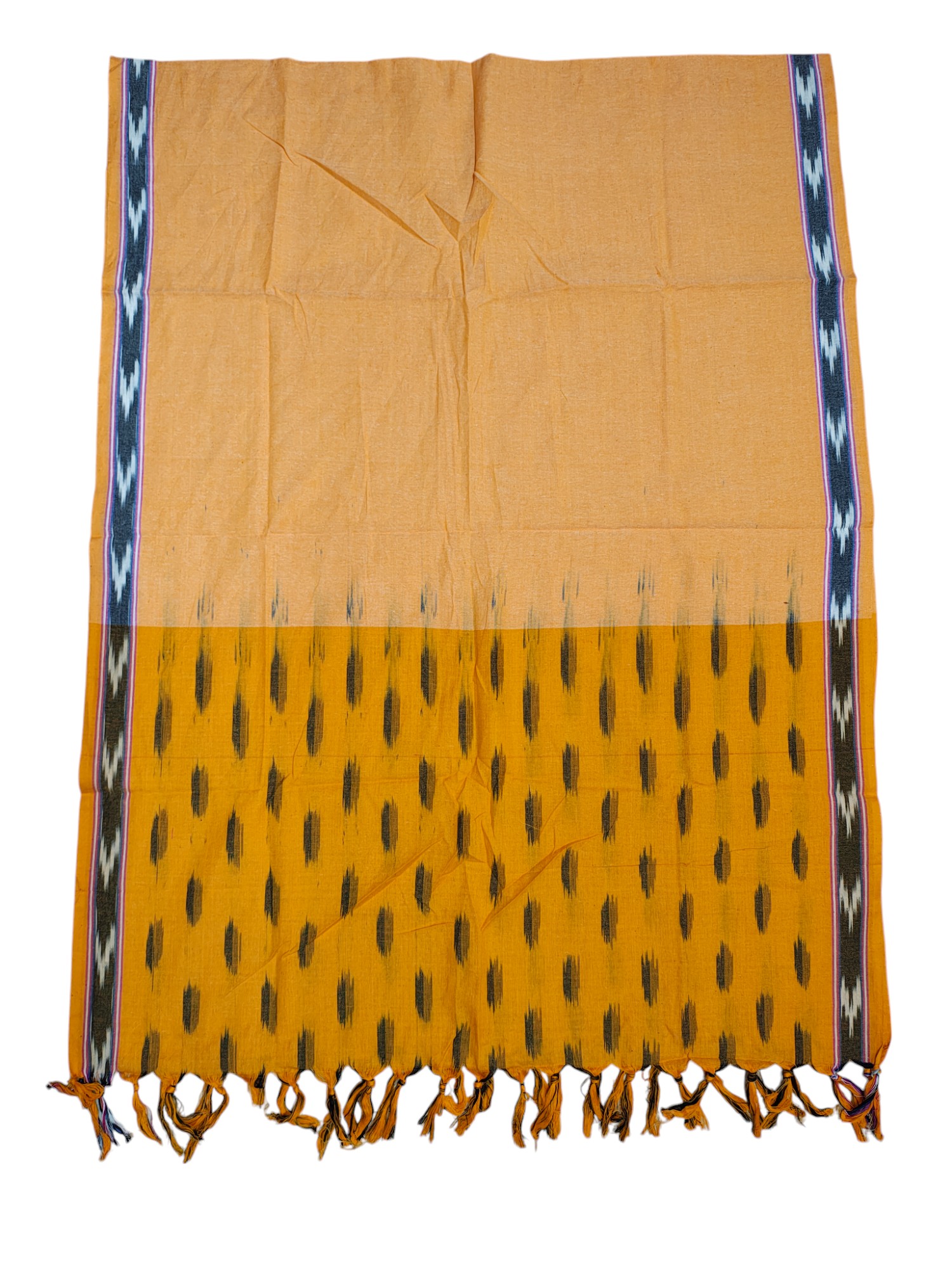 Yellow Pochampally Ikkat Cotton Unstitched Salwar Suit Set with Dupatta Yellow Pochampally Ikkat Cotton Unstitched Salwar Suit Set with Dupatta