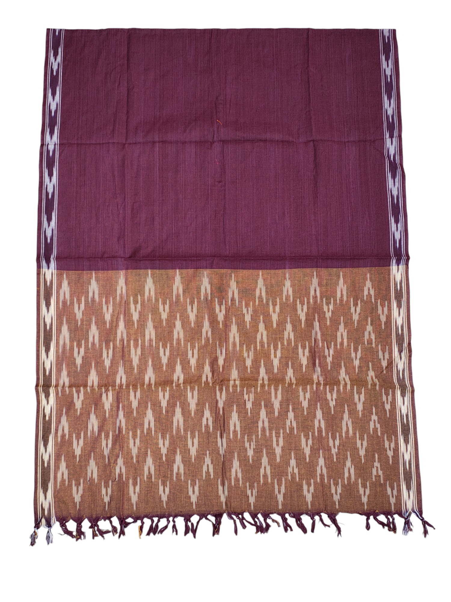 Rust & Maroon Pochampally Ikkat Cotton Unstitched Salwar Suit Set with Dupatta Rust & Maroon Pochampally Ikkat Cotton Unstitched Salwar Suit Set with Dupatta