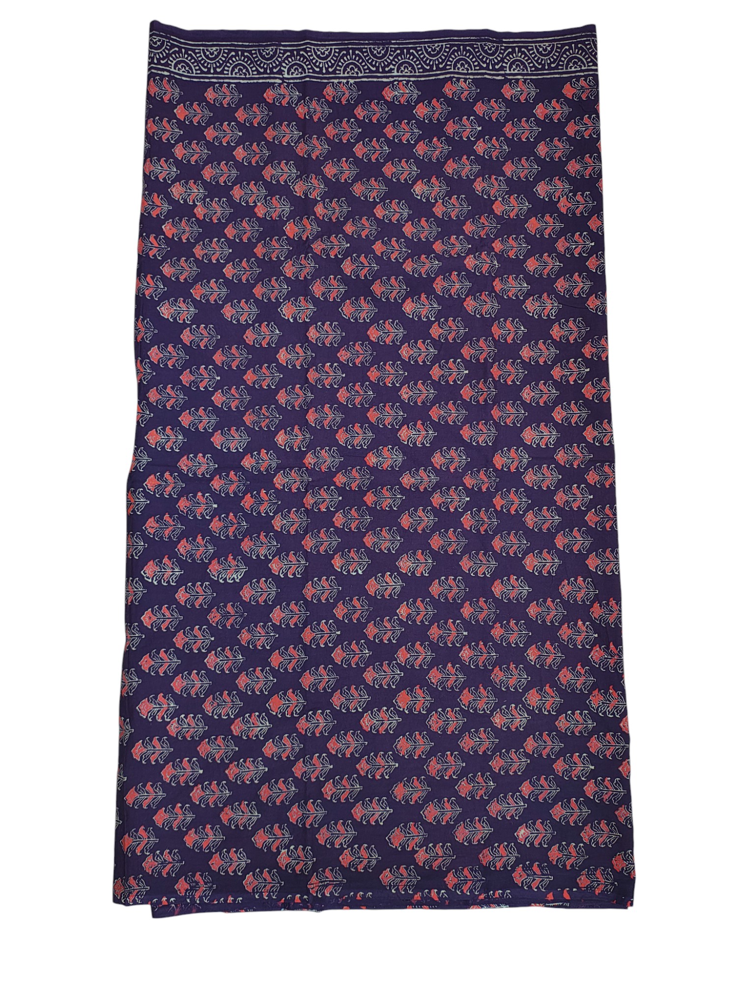 Purple Ajrakh Print Cotton Dress Materials with Linen Dupatta Purple Ajrakh Print Cotton Dress Materials with Linen Dupatta