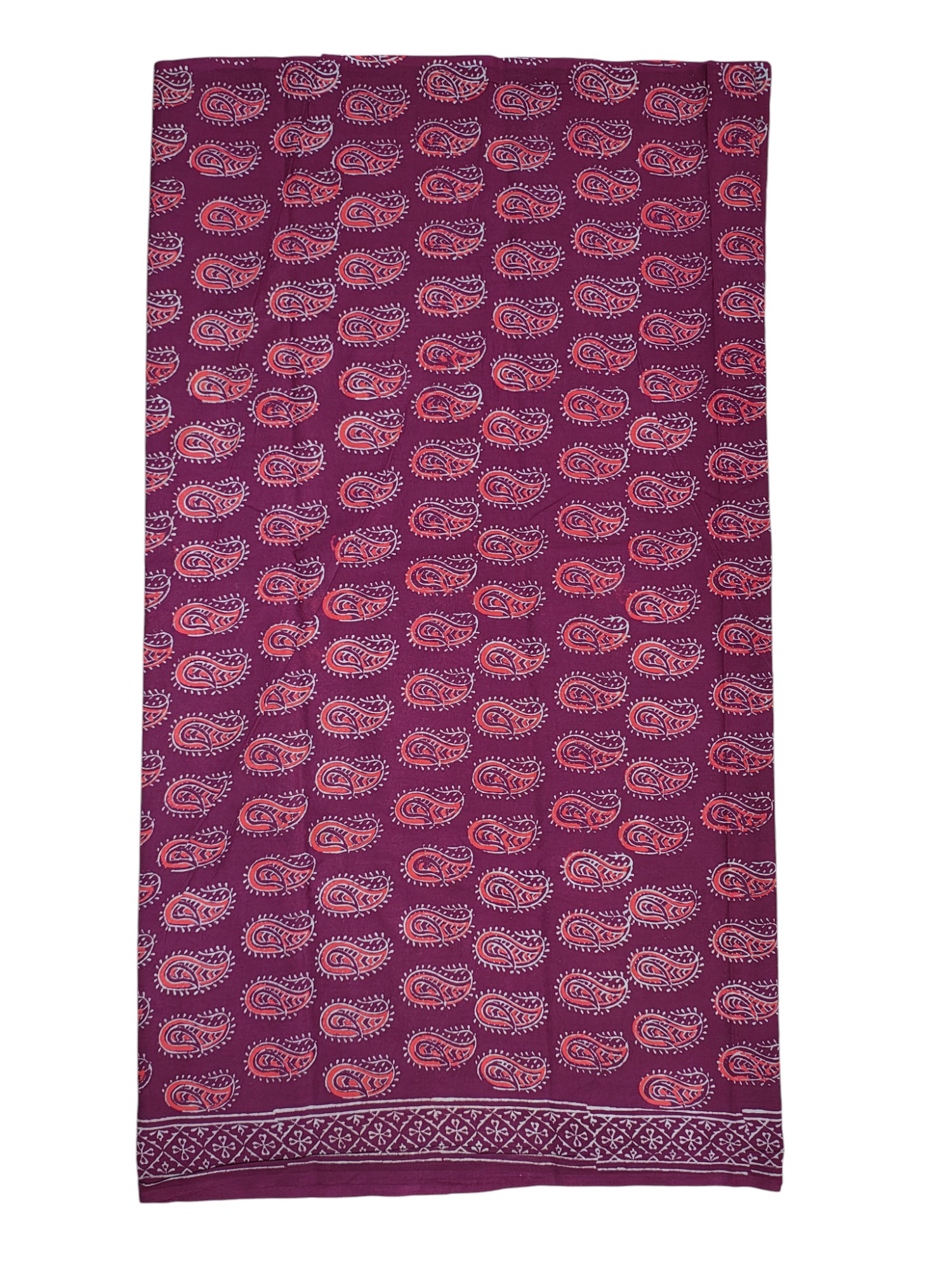 Wine Ajrakh Print Pure Cotton Unstitched Suit Set with Linen Dupatta for Women Wine Ajrakh Print Pure Cotton Unstitched Suit Set with Linen Dupatta for Women