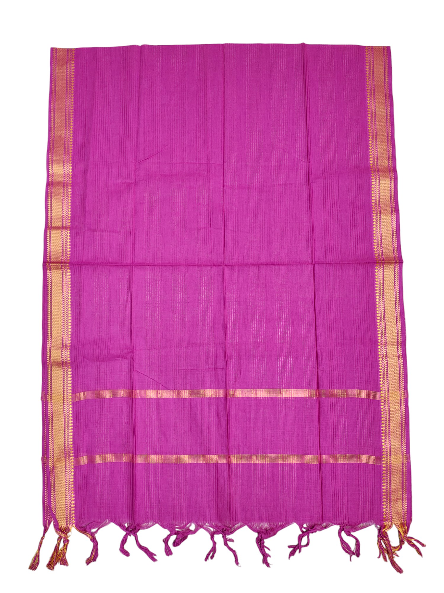 Pink & Navy Blue Mangalagiri Cotton Unstitched Salwar Suit Set with Dupatta for Women