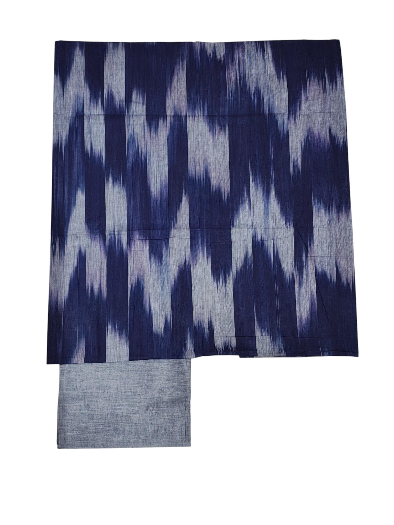 NavyBlue Ikkat Cotton Unstitched Salwar Suit Dress Material with Dupatta NavyBlue Ikkat Cotton Unstitched Salwar Suit Dress Material with Dupatta