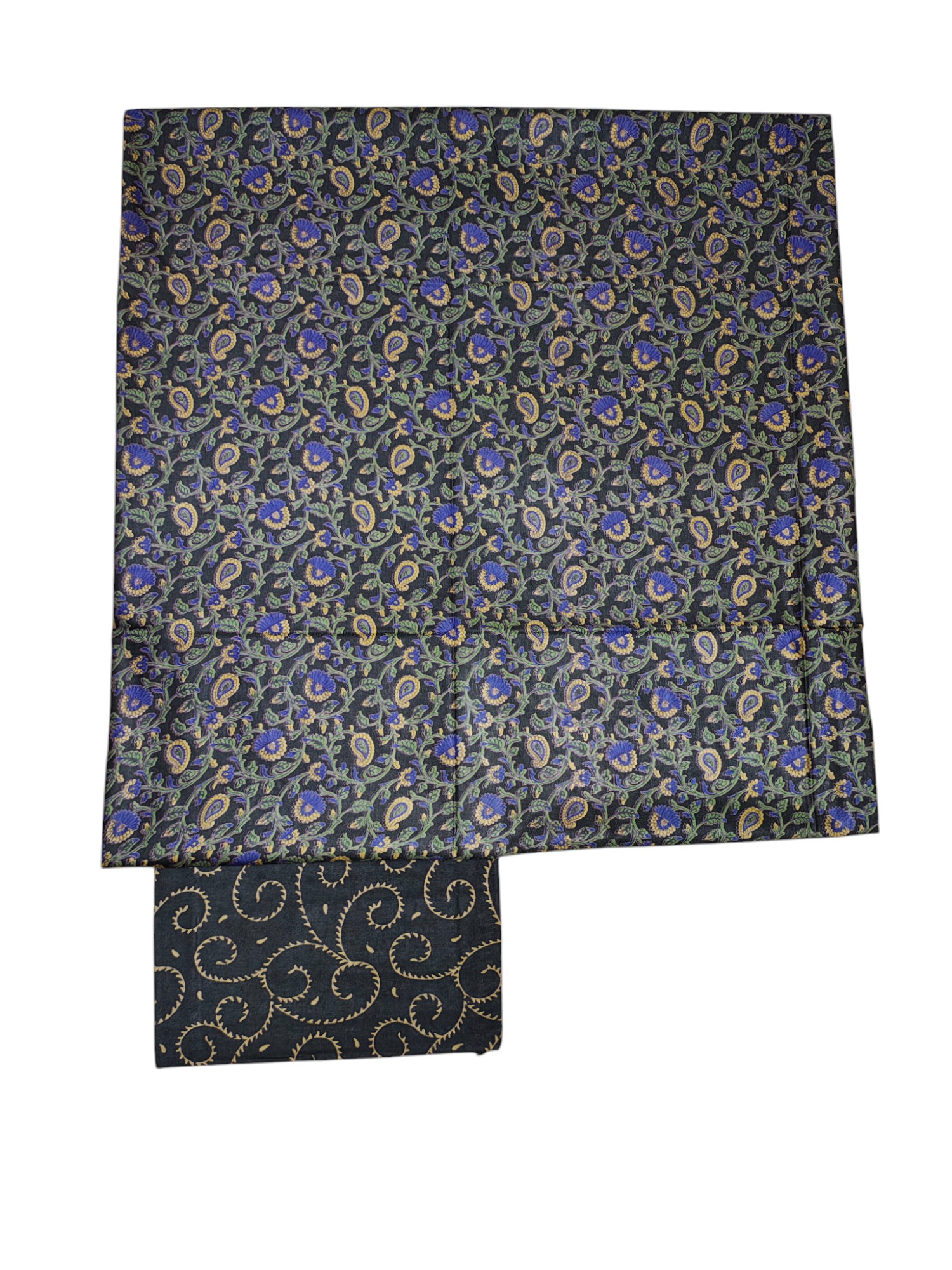 Black Ajrakh Block Print Silk Salwar Suit Set for Women Black Ajrakh Block Print Silk Salwar Suit Set for Women