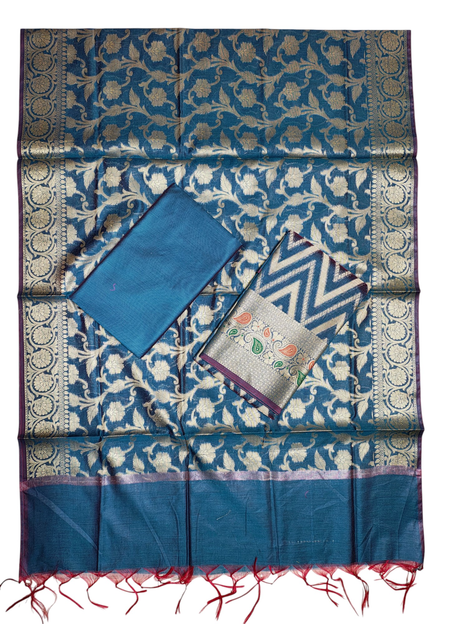 Indigo Banarasi Dress Material for Women Indigo Banarasi Dress Material for Women