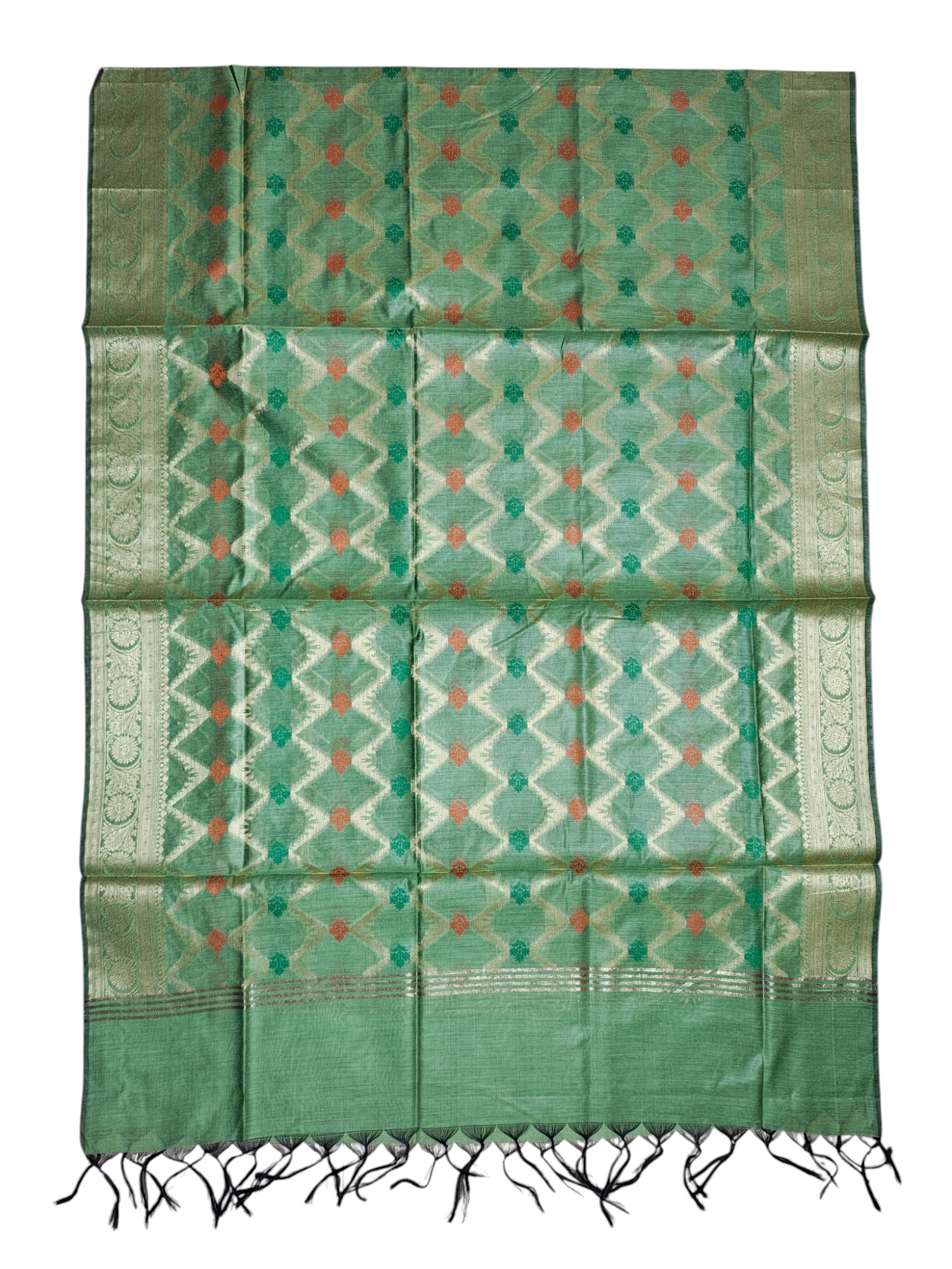 Green Banarasi Dress Material for Women Green Banarasi Dress Material for Women