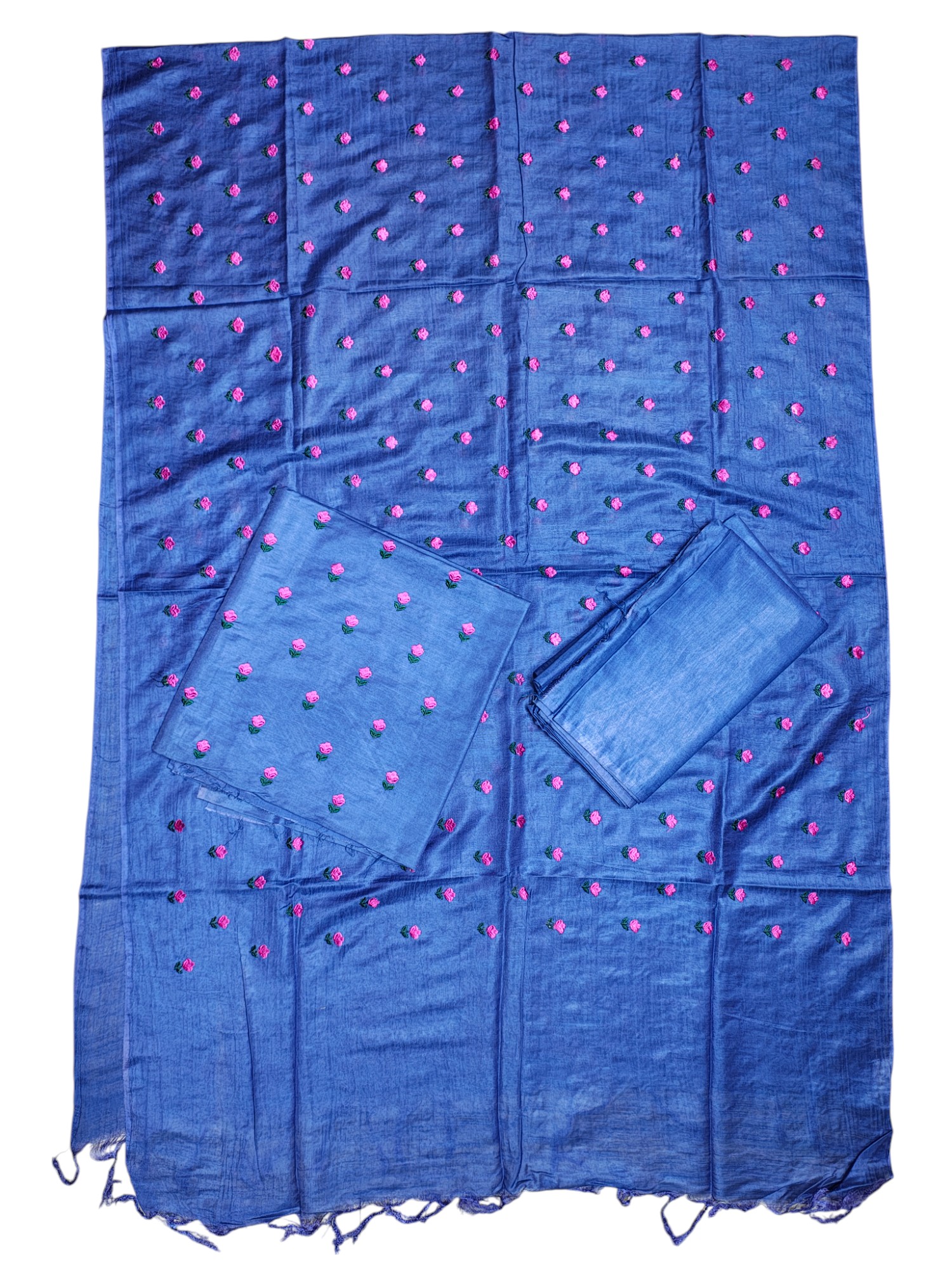 Blue Embroidery Unstitched Salwar Suit Set with Dupatta Blue Embroidery Unstitched Salwar Suit Set with Dupatta