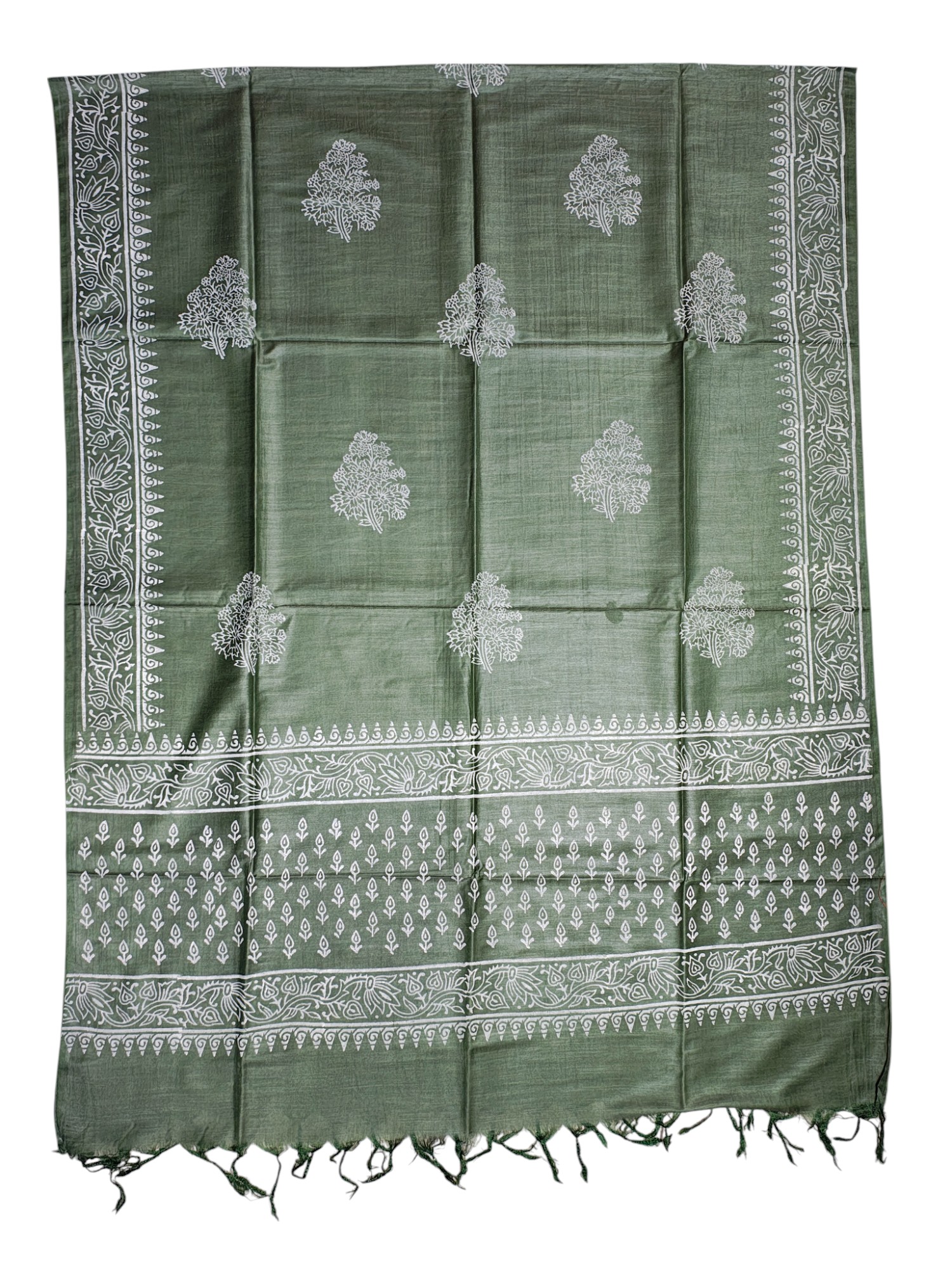 Green Unstitched Black Print Silk Salwar Suit Dress Material with Dupatta Green Unstitched Black Print Silk Salwar Suit Dress Material with Dupatta