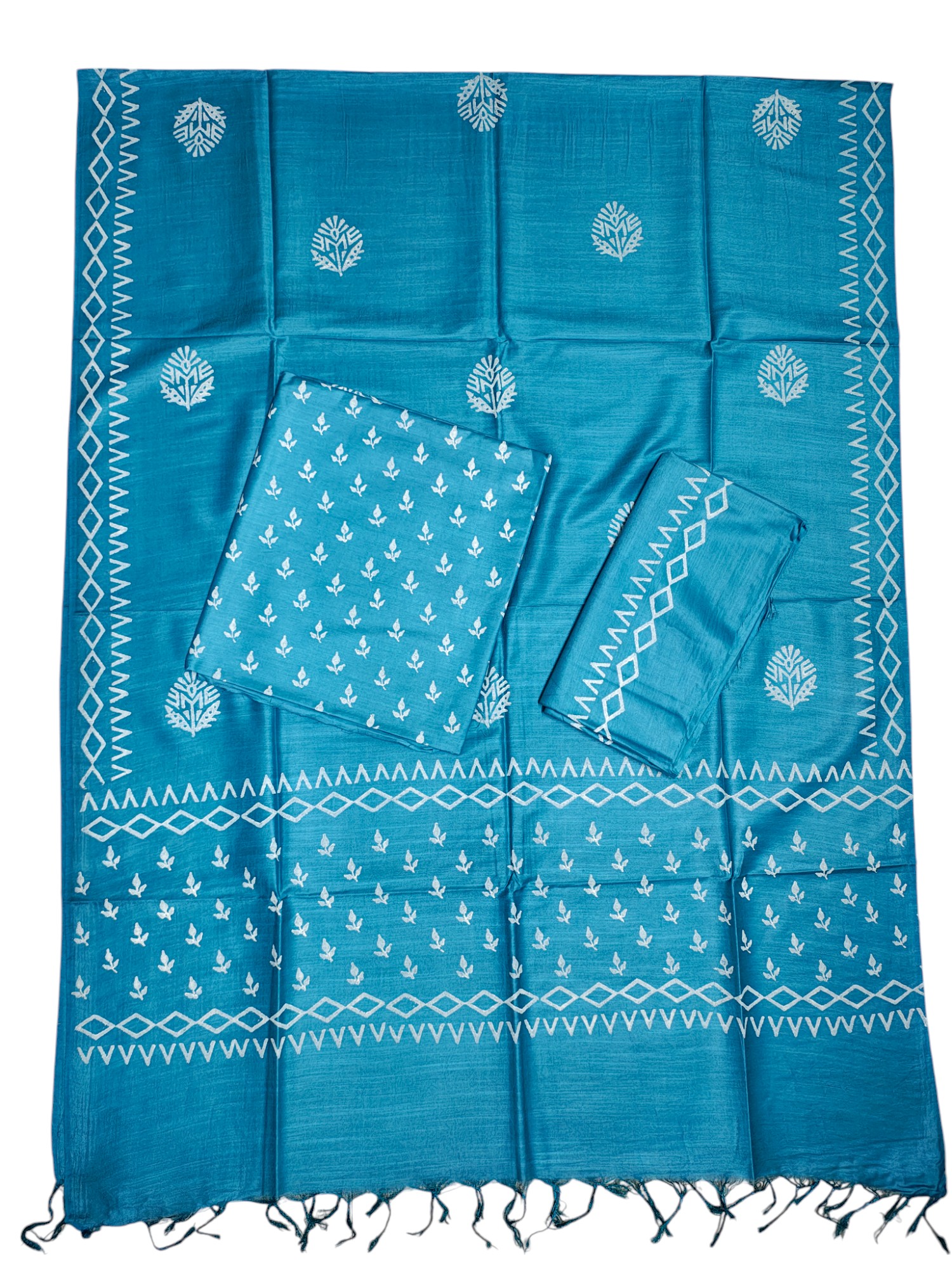 Firoza Unstitched Batik Print Silk Salwar Suit Dress Material with Dupatta Firoza Unstitched Batik Print Silk Salwar Suit Dress Material with Dupatta
