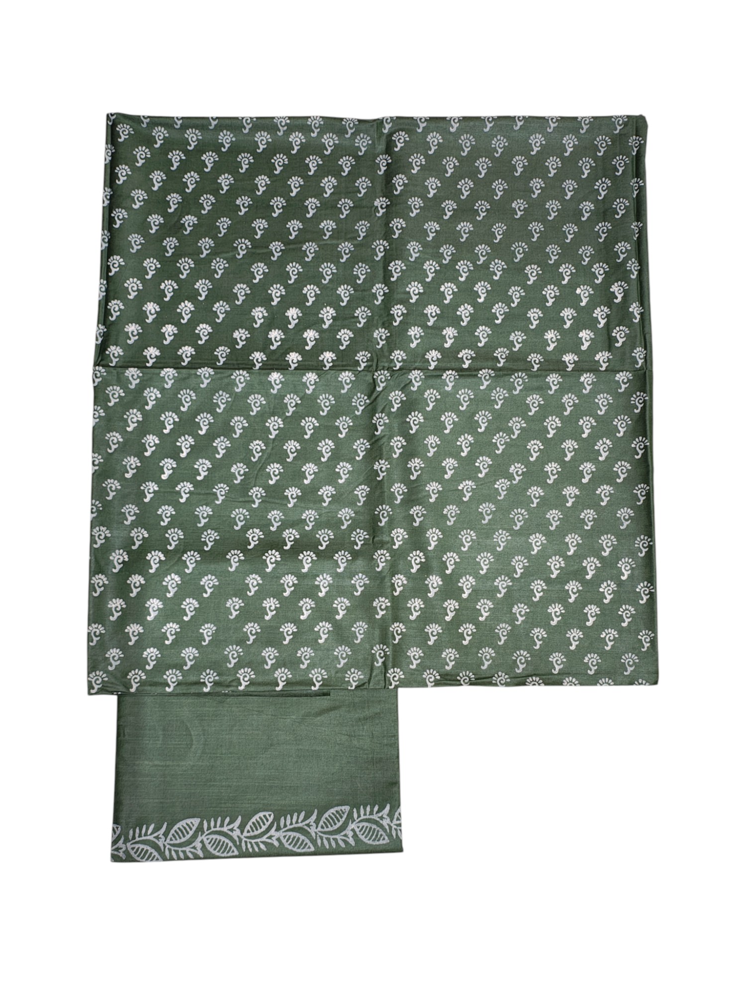 Green Unstitched Batik Print Silk Salwar Suit Dress Material with Dupatta Green Unstitched Batik Print Silk Salwar Suit Dress Material with Dupatta