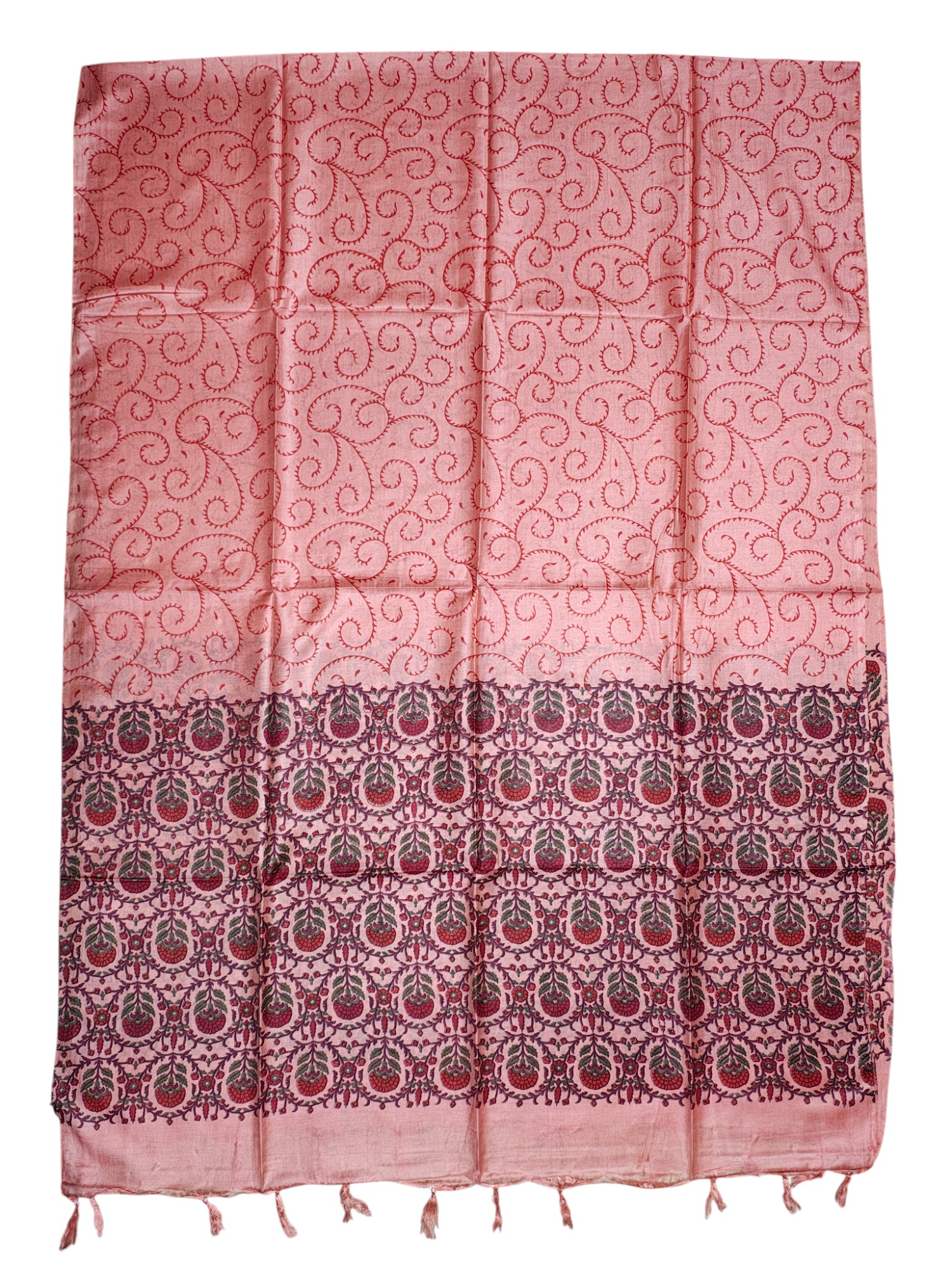 Peach Block Print Unstitched Silk Salwar Suit Dress Material with Dupatta Peach Block Print Unstitched Silk Salwar Suit Dress Material with Dupatta