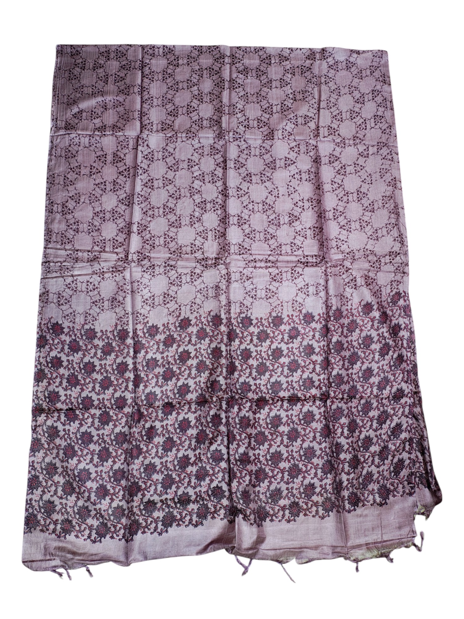 Dark Plum Ajrakh Block Print Silk Salwar Suit Set for Women Dark Plum Ajrakh Block Print Silk Salwar Suit Set for Women