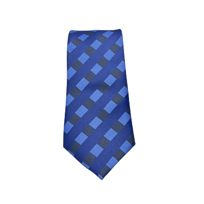 Navy Blue Checks Necktie Navy Blue Checks Necktie