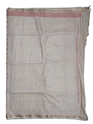 Lal Paar Durga Puja Bengali Katan Silk Saree for Women Lal Paar Durga Puja Bengali Katan Silk Saree for Women