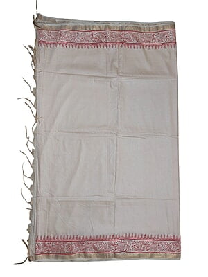 Lal Paar Durga Puja Bengali Silk Saree with Running Blouse Lal Paar Durga Puja Bengali Silk Saree with Running Blouse