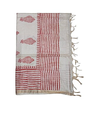 Lal Paar Traditional Bengali Silk Saree with Running Blouse Lal Paar Traditional Bengali Silk Saree with Running Blouse